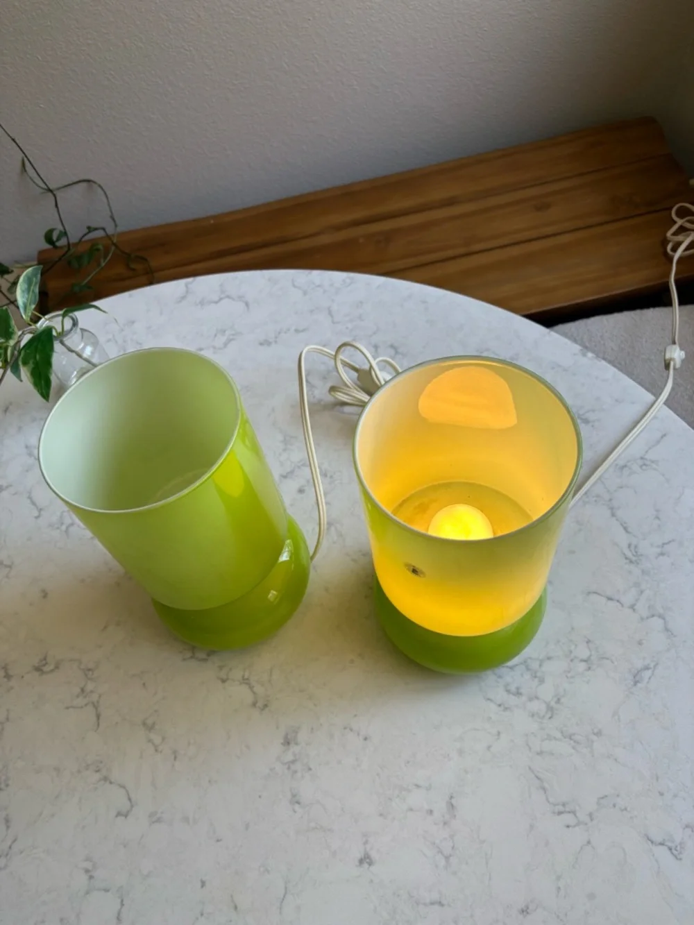 1 available IKEA 80s Vintage Green Modern Ceramic Table Lamp